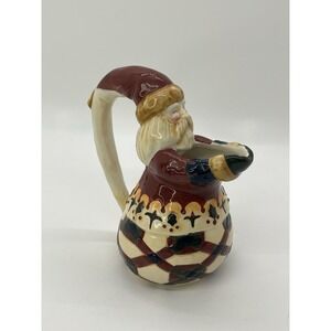 Vintage 2002 Jim Shore Ceramic Santa Claus Cream Pitcher 4.25" Tall